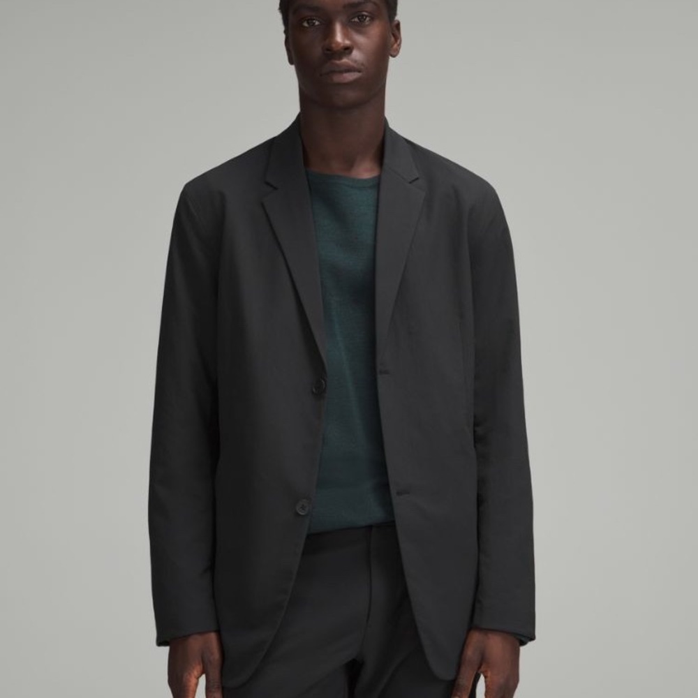 Lululemon Men’s Medium New Venture Button-Front Blazer (Black)